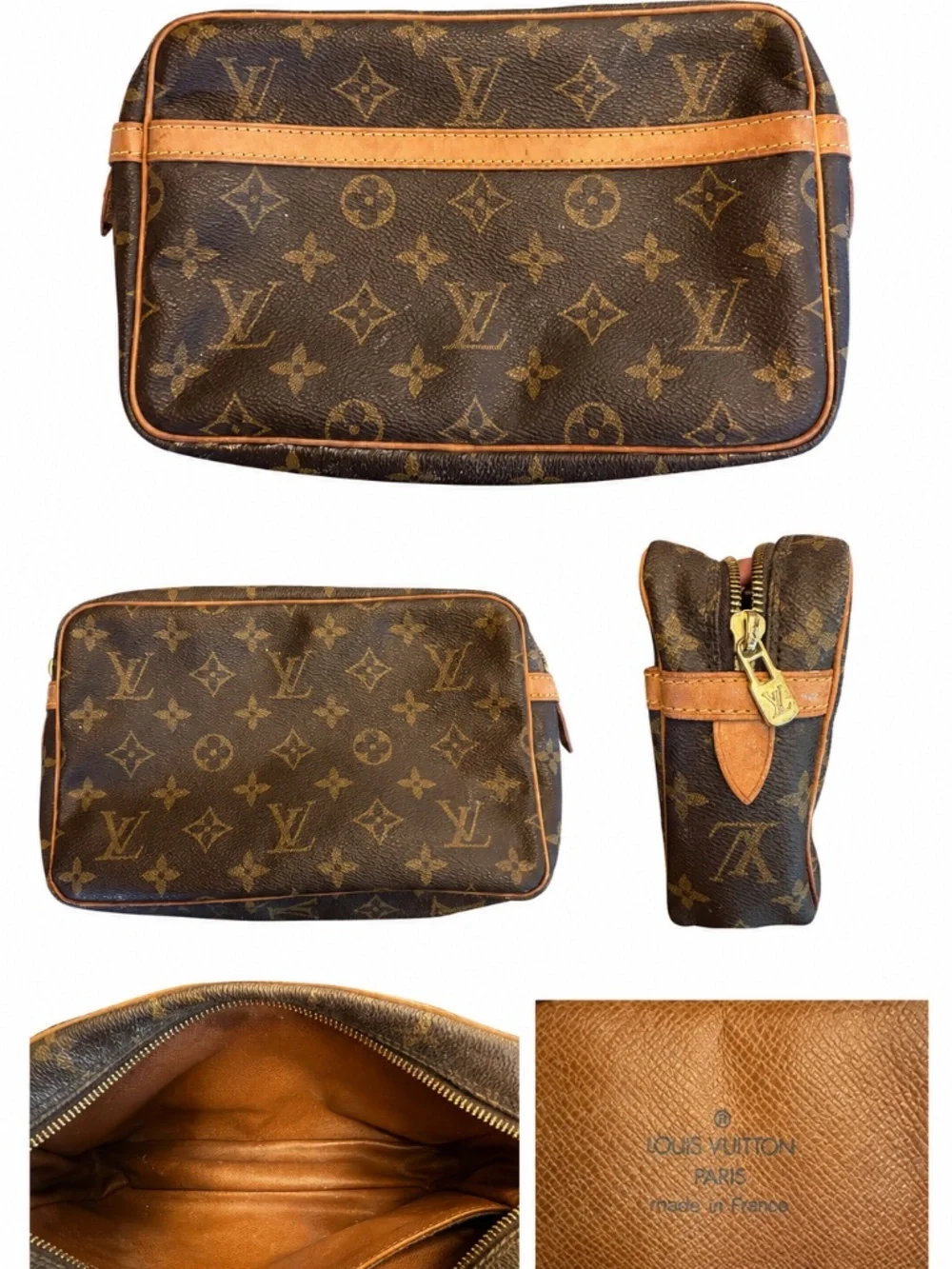 Vintage Louis Vuitton Compiegne 23 Monogram Clutch Pouch M51847 As Is